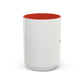 Minimalist Black Cross Accent Coffee Mug — 11/15oz