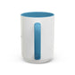 Minimalist Black Cross Accent Coffee Mug — 11/15oz