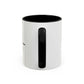 Minimalist Black Cross Accent Coffee Mug — 11/15oz