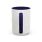 Minimalist Black Cross Accent Coffee Mug — 11/15oz