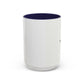 Minimalist Black Cross Accent Coffee Mug — 11/15oz