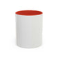 Minimalist Black Cross Accent Coffee Mug — 11/15oz