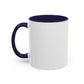 Minimalist Black Cross Accent Coffee Mug — 11/15oz