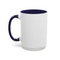 Minimalist Black Cross Accent Coffee Mug — 11/15oz