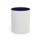 Minimalist Black Cross Accent Coffee Mug — 11/15oz