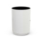 Minimalist Black Cross Accent Coffee Mug — 11/15oz