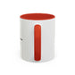 Minimalist Black Cross Accent Coffee Mug — 11/15oz