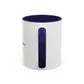 Minimalist Black Cross Accent Coffee Mug — 11/15oz