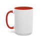 Minimalist Black Cross Accent Coffee Mug — 11/15oz