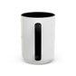 Minimalist Black Cross Accent Coffee Mug — 11/15oz